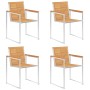 Sillas de jardín 4 unidades con cojines madera maciza teca von , Gartenstühle - Ref: Foro24-3078560, Preis: 557,48 €, Rabatt: %
