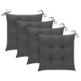 Sillas de jardín 4 unidades con cojines madera maciza teca by , Garden chairs - Ref: Foro24-3078569, Price: 556,62 €, Discoun...