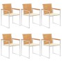 Sillas de jardín y cojines 6 unidades madera maciza de acacia by , Garden chairs - Ref: Foro24-3078583, Price: 818,90 €, Disc...