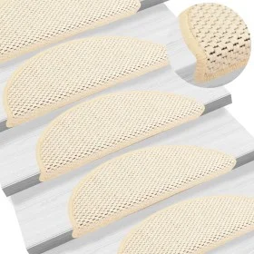Selbstklebende Sisal-Stufenmatte 15 Stück creme 56x17x3 cm von vidaXL, Treppenmatten - Ref: Foro24-326869, Preis: 83,87 €, Ra...