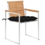 Sillas de jardín 4 unidades con cojines madera maciza teca von , Gartenstühle - Ref: Foro24-3078576, Preis: 562,63 €, Rabatt: %