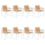 Sillas de jardín y cojines 8 unidades madera maciza de acacia by , Garden chairs - Ref: Foro24-3078626, Price: 1,00 €, Discou...