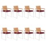Sillas de jardín y cojines 8 unidades madera maciza de acacia by , Garden chairs - Ref: Foro24-3078632, Price: 1,00 €, Discou...