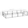 Perrera acero 8 m² negra von , Hundehütten und Zäune - Ref: Foro24-3082111, Preis: 234,32 €, Rabatt: %