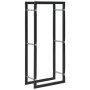 Leñero de acero negro 44x20x100 cm de , Bolsas y soportes de leña - Ref: Foro24-284700, Precio: 45,42 €