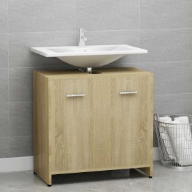 Armario de baño madera contrachapada color roble 60x33x61 cm de , Muebles de baño - Ref: Foro24-802573, Precio: 43,08 €, Desc...