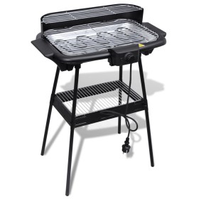 Barbacoa rectangular eléctrica con soporte BBQ de jardín de , Barbacoas - Ref: Foro24-40977, Precio: 65,45 €