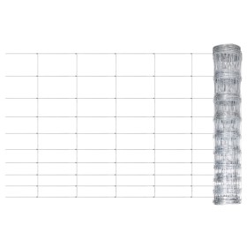 Valla de jardín de acero galvanizado plateado 50x1,2 m by , fence panels - Ref: Foro24-149485, Price: 86,70 €, Discount: %