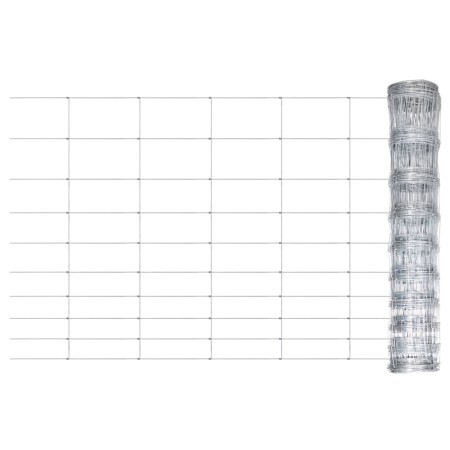 Valla de jardín de acero galvanizado plateado 50x1,2 m by , fence panels - Ref: Foro24-149485, Price: 86,70 €, Discount: %