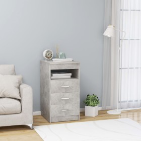 Cajonera de madera contrachapada gris hormigón 40x50x76 cm von , Schließfächer und Lagerschränke - Ref: Foro24-801809, Preis:...