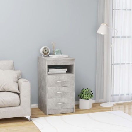 Cajonera de madera contrachapada gris hormigón 40x50x76 cm von , Schließfächer und Lagerschränke - Ref: Foro24-801809, Preis:...