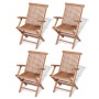 Conjunto de comedor de jardín 5 piezas madera maciza de teca by , Garden sets - Ref: Foro24-44683, Price: 513,66 €, Discount: %