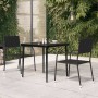 Mesa de comedor de jardín acero y vidrio negra 80x80x74 cm by , Garden tables - Ref: Foro24-318749, Price: 125,25 €, Discount: %