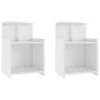 Mesitas de noche 2 uds contrachapada blanco brillo 40x35x60 cm de , Mesitas de noche - Ref: Foro24-806188, Precio: 56,52 €, D...