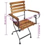 Sillas plegables de jardín 2 uds acero y madera acacia maciza von , Gartenstühle - Ref: Foro24-43735, Preis: 162,84 €, Rabatt: %