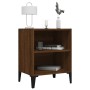 Mesitas de noche 2 uds patas de metal marrón roble 40x30x50 cm von , Nachttische - Ref: Foro24-813109, Preis: 54,47 €, Rabatt: %