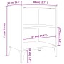 Mesitas de noche 2 uds patas de metal marrón roble 40x30x50 cm von , Nachttische - Ref: Foro24-813109, Preis: 54,47 €, Rabatt: %