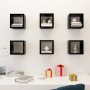Estantes cubo de pared 6 unidades negro brillo 22x15x22 cm by , Shelves and shelves - Ref: Foro24-807075, Price: 40,64 €, Dis...