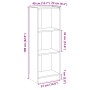Estantería 3 niveles madera ingeniería roble Sonoma 40x24x109cm de , Librerías y estanterías - Ref: Foro24-800831, Precio: 46...