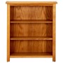 vidaX Estantería de 3 niveles de madera maciza de roble
