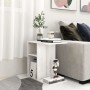 Mesa auxiliar madera contrachapada blanco brillante 50x30x50 cm de , Mesas auxiliares - Ref: Foro24-803026, Precio: 35,49 €, ...