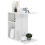 Mesa auxiliar madera contrachapada blanco brillante 50x30x50 cm de , Mesas auxiliares - Ref: Foro24-803026, Precio: 35,49 €, ...