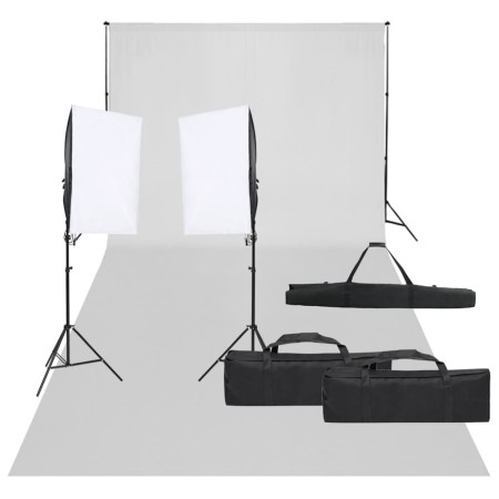 Kit de estudio fotográfico con set de luces y fondo by , Flashes and studio lighting - Ref: Foro24-3094752, Price: 178,86 €, ...