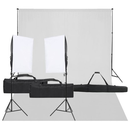 Kit de estudio fotográfico con set de luces y fondo von , Blitze und Studiobeleuchtung - Ref: Foro24-3094746, Preis: 171,09 €...
