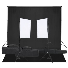 Kit de estudio fotográfico con set de luces y fondo von , Blitze und Studiobeleuchtung - Ref: Foro24-3094738, Preis: 167,72 €...