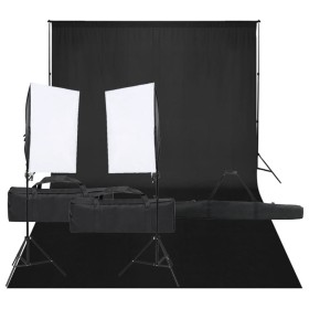 Kit de estudio fotográfico con set de luces y fondo de , Flashes e iluminaciones de estudio - Ref: Foro24-3094744, Precio: 18...
