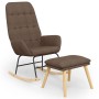 Sillón mecedora con taburete tela gris taupe von , Schaukelstühle - Ref: Foro24-3097713, Preis: 145,96 €, Rabatt: %