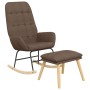 Sillón mecedora con taburete tela gris taupe von , Schaukelstühle - Ref: Foro24-3097713, Preis: 145,96 €, Rabatt: %