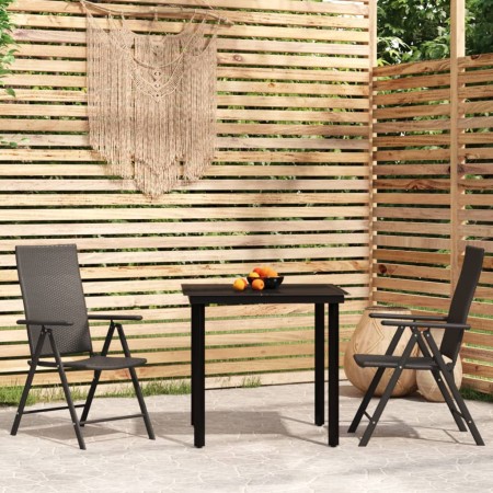 Juego de comedor de jardín 3 piezas negro von , Gartensets - Ref: Foro24-3099101, Preis: 230,34 €, Rabatt: %