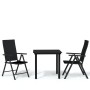 Juego de comedor de jardín 3 piezas negro von , Gartensets - Ref: Foro24-3099101, Preis: 230,34 €, Rabatt: %