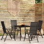Juego de comedor para jardín 5 piezas negro von , Gartensets - Ref: Foro24-3099108, Preis: 348,14 €, Rabatt: %