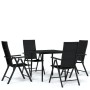 Juego de comedor para jardín 5 piezas negro von , Gartensets - Ref: Foro24-3099108, Preis: 348,14 €, Rabatt: %