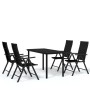Juego de comedor para jardín 5 piezas negro von , Gartensets - Ref: Foro24-3099103, Preis: 373,14 €, Rabatt: %