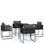Juego de comedor para jardín 5 piezas negro von , Gartensets - Ref: Foro24-3099084, Preis: 381,19 €, Rabatt: %