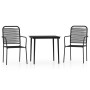 Juego de comedor de jardín 3 piezas negro de , Conjuntos de jardín - Ref: Foro24-3099143, Precio: 204,45 €