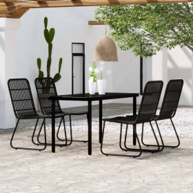 Juego de comedor de jardín 5 piezas negro de , Conjuntos de jardín - Ref: Foro24-3099169, Precio: 557,75 €, Descuento: %