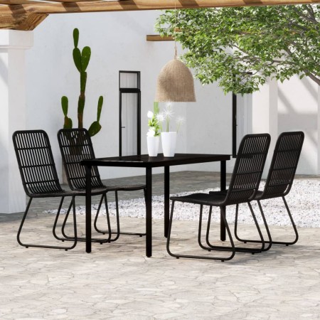 Juego de comedor de jardín 5 piezas negro von , Gartensets - Ref: Foro24-3099169, Preis: 557,75 €, Rabatt: %