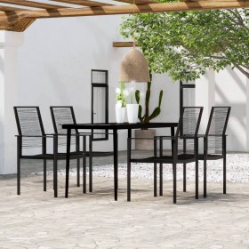 Juego de comedor para jardín 5 piezas negro by , Garden sets - Ref: Foro24-3099205, Price: 294,16 €, Discount: %