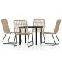 Juego de comedor para jardín 5 piezas color roble de , Conjuntos de jardín - Ref: Foro24-3099162, Precio: 531,17 €, Descuento: %