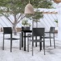 Juego de comedor para jardín 5 piezas negro by , Garden sets - Ref: Foro24-3099264, Price: 299,12 €, Discount: %