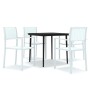 Juego de comedor de jardín de 5 piezas blanco von , Gartensets - Ref: Foro24-3099270, Preis: 307,92 €, Rabatt: %