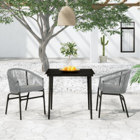 Juego de comedor de jardín 3 piezas gris by , Garden sets - Ref: Foro24-3099251, Price: 278,47 €, Discount: %