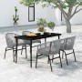 Juego de comedor para jardín 5 piezas ratán sintético gris by , Garden sets - Ref: Foro24-3099253, Price: 446,30 €, Discount: %