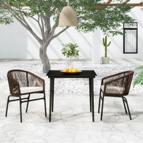 Juego de comedor de jardín 3 piezas marrón de , Conjuntos de jardín - Ref: Foro24-3099245, Precio: 294,61 €, Descuento: %