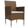 Juego de comedor de jardín 5 piezas con cojines marrón y negro by , Garden sets - Ref: Foro24-3099300, Price: 328,85 €, Disco...