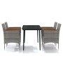 Juego de comedor para jardín 5 piezas con cojines gris y negro by , Garden sets - Ref: Foro24-3099349, Price: 379,94 €, Disco...